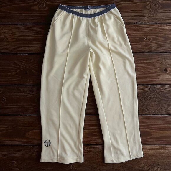 SERGIO TACCHINI Men's Vintage Butter Yellow Wide Leg Zip Pants Size XL - Picture 1 of 9